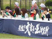 テレビ東京「元祖大食い王決定戦」で三輪素麺を味わっていただきました。